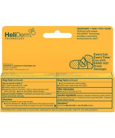 Neosporin Pain Itch Scar Ointment 1 oz - Antibacterial First Aid Treatment - Buy Online on GoSupps.com