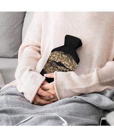 Golden Lips Hot Water Bottle with Plush Cover | Hand Warmer for Adults & Children | 26.5x15.3cm | International Shipping Available - Buy Online on GoSupps.com