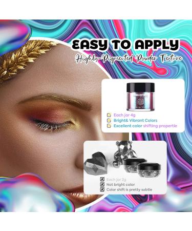 Viola HOUE Chameleon Glimmer Powder Nail Art Pigment Set - Glitter Powder Collection - Buy Online on GoSupps.com