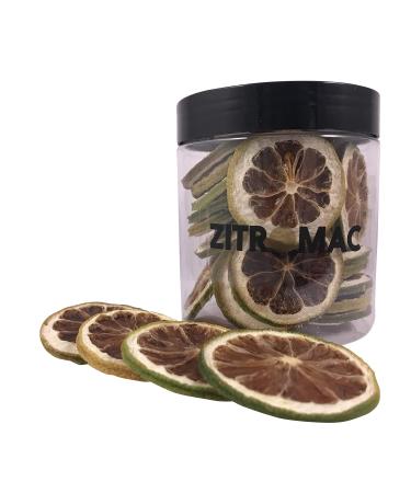 ZITROMAC Dried green lemon for cocktails Dried lime slices Dry fruit without sugar for cocktails decoration confectionery Christmas Drinks Cut the dried green lemon into slices 100 natural no additives just fruit 60 gr Sma