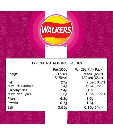 Walkers Less Salt Potato Crisps Delicate Prawn Cocktail 6X25g Delicate Prawn Cocktail 150 g (Pack of 1) - Buy Online on GoSupps.com