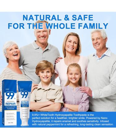 9.9% Hydroxyapatite Toothpaste - 2 Pack Protects Enamel and Strengthens Teeth Cleans and Cares for Oral Health Freshens Breath Non-Irritating Natural and Safe 8.46 Oz 4.23 Fl Oz (Pack of 2) - Buy Online on GoSupps.com