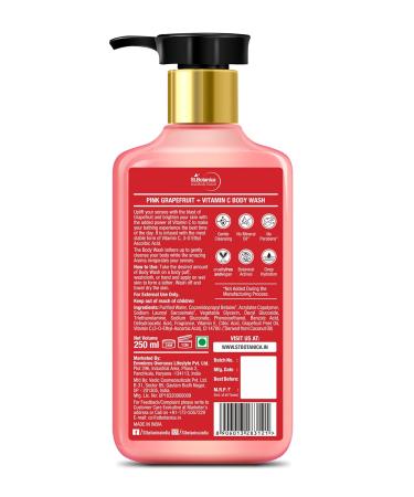 StBotanica Pink Grapefruit & Vitamin C Body Wash 250ml - Sulfate & Paraben Free | Shop Internationally - Buy Online on GoSupps.com