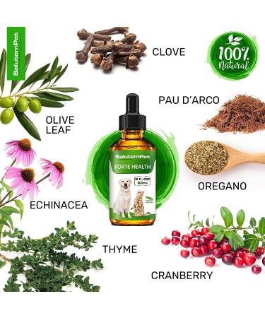 Organic Dog and Cat Supplement - Cranberry, Oregano, Echinacea Drops - 1200 Drops 2oz - Buy Online on GoSupps.com