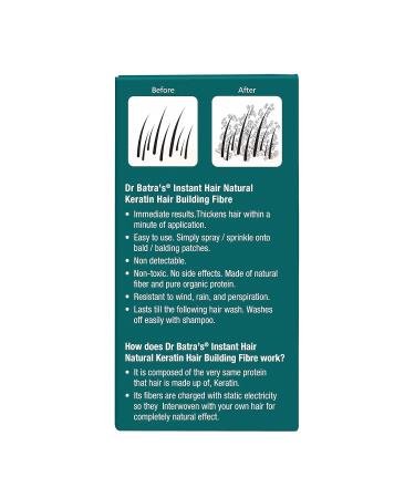 Dr. Batra's Instant Hair Keratin Fibres - Dark Brown 12g | Natural Hair Building Solution for Instant Volume | International Shipping Available - Buy Online on GoSupps.com