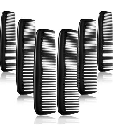12 Pieces Hair Combs Set Pocket Fine Plastic Hair Combs for Women and Men, Fine Dressing Comb (Black)