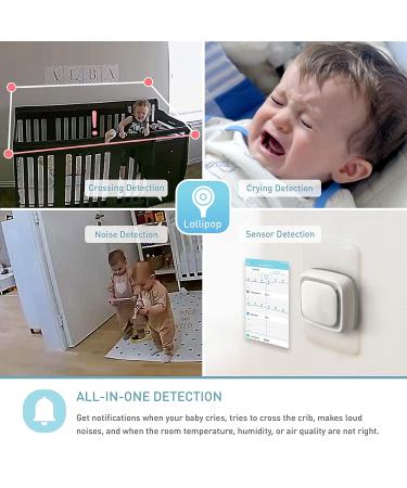 Lollipop Baby Monitor (Turquoise) - with Contactless Breathing Monitoring (No Extra Sensor Required  Subscription Service)  Sleep Tracking and True Crying Detection  Smart AI WiFi Baby Camera - Buy Online on GoSupps.com