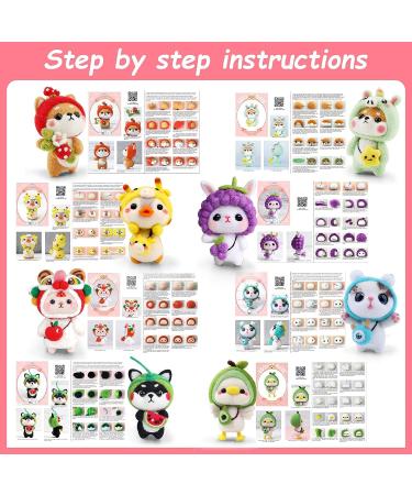 Needle Felting Starter Kit for Animal Doll Making | 8 Doll Patterns, Felting Needles, Gift Box & Tools | Christmas Craft Supplies - Buy Online on GoSupps.com