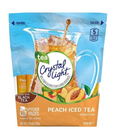 Crystal Light Peach Tea Sticks 16 ct 4.55 oz (Pack of 2)