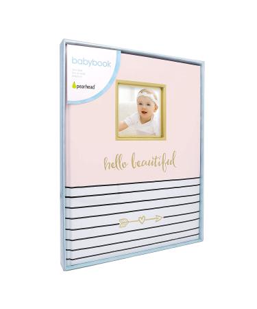 Pearhead Hello Beautiful Baby Memory Book - Pink First 5 Years Keepsake with Photo Insert - Buy Online on GoSupps.com