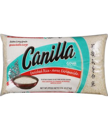 Goya Canilla Extra Long Grain White Rice, 5 Pound 5 Pound (Pack of 1)