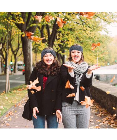 Winter Knitted Headband Women Girls Knit Headband Ladies Chunky Elastic Turban Head Wraps Ear Warmers Crochet Hairbands grey - Buy Online on GoSupps.com