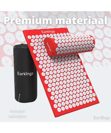 Buy Shakti Mat Red - Acupressure Earrings Spijkermat with Massage Cushion 68x42x2 cm | International Shipping Available - Buy Online on GoSupps.com