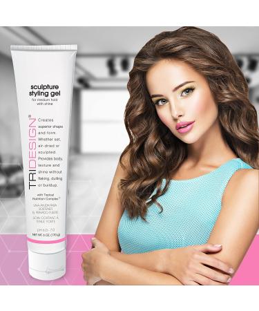 TRI Sculpture Hair Styling Gel - Strong Hold Hair Gel for Men & Women - No Flakes, Wet Look, Curl & Texture - 6 oz - Buy Online on GoSupps.com