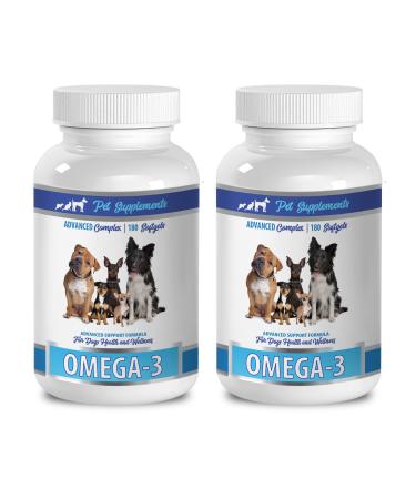Dog Health Supplements - Omega 3 - Advanced Complex - Health & Wellness - for Dogs - epa for Dogs - 2 Bottle (360 Softgels)