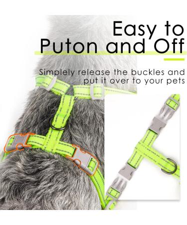 Thinkpet No-Pull Dog Harness Leash Set | Breathable Adjustable Harness for Small Medium & Large Dogs | Padded Reflective Safety Control | Yellow - Buy Online on GoSupps.com
