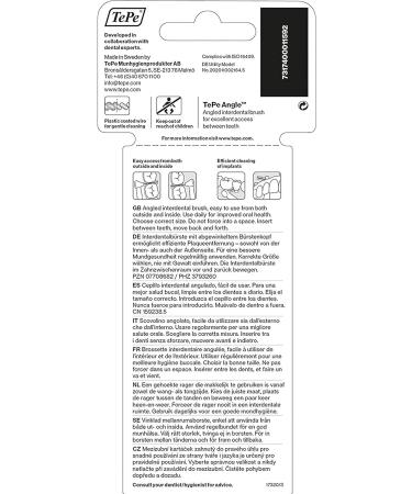 TePe 0.7 mm Size 4 Angle Interdental Brush - Pack of 6 Yellow 1 count (Pack of 6) - Buy Online on GoSupps.com