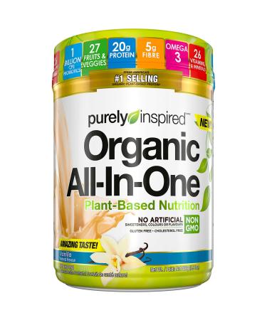 Purely Inspired Meal Replacement Shake Vegan Protein Powder Purely Inspired Organic All In One Plant Based Protein Powder for Women & Men Organic Protein Powder Vegan Friendly Vanilla (10 Servings)