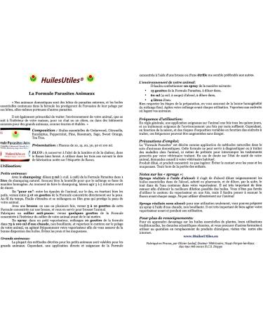 Useful Oils - Animal Parasite Formula - 100 ML - Buy Online on GoSupps.com