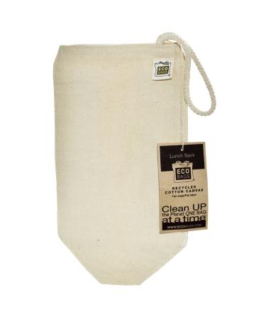 ECOBAGS Recycled Cotton Canvas Lunch Sack 1 Bag 7"w x 10.5"h
