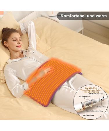 Buy Heating Cushion | Automatic Shutdown Heat Cushion for Back Neck & Shoulder | Soft Flannel Surface | Purple 30x60 cm | International Shipping - Buy Online on GoSupps.com