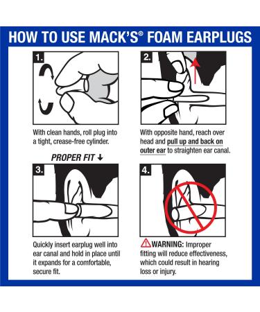 Mack's Maximum Protection Foam Earplugs - 100 Pair Tub 33 dB NRR | Comfortable for Sleeping Snoring & Concerts - Made in USA - Buy Online on GoSupps.com
