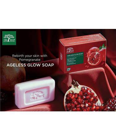 DE LEAF THANAKA Natural Pomegranate Bar Soap 100g - Anti Aging Vitamin E, Deep Cleansing & Hydrating Facial and Body Soap - Buy Online on GoSupps.com