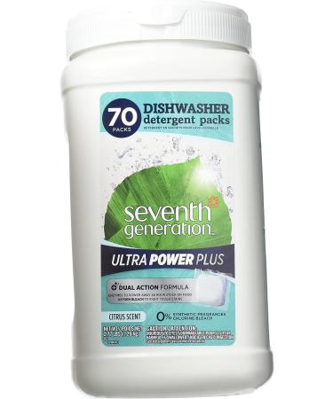 Seventh Generation Ultra Power Plus Dishwasher Detergent Packs - Fresh Citrus Scent - 70 Count - Buy Online on GoSupps.com