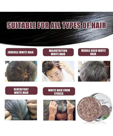 Hair Darkening Shampoo Bar Organic Hair Darkening Shampoo Soap Hira Shouwu Darkening Shampoo Bar Darkening Shampoo Bar for Hair Care Nourishes and Moisturizes Hair for All Hair Types 1 PCS - Buy Online on GoSupps.com