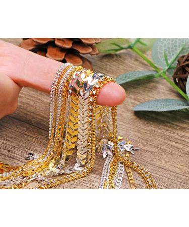 10 Strips Metallic 3D Nail Chains Art Ball Beads Rhinestones Charms | DIY Craft Decoration Beauty Supplies - Buy Online on GoSupps.com