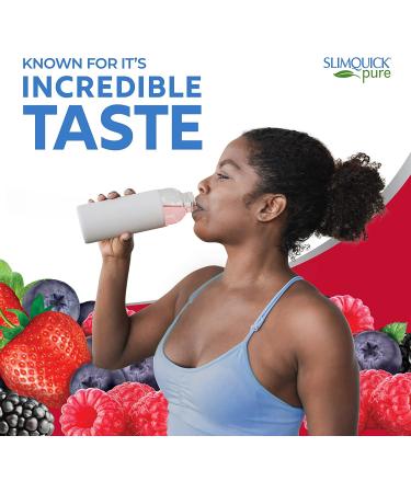 Slimquick Pure 3x Extra Strength Mixed Berry Drink Mix for Women - Metabolism Support, Appetite Control, Weight Goals, AlloPure Green Tea, Caffeine, Chaste Tree, Rhodiola Extract - 26 Count - Buy Online on GoSupps.com