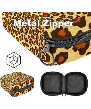 Leopard Jaguar Pattern Sanitary Napkin Storage Bag | Portable Menstruation Pad & Cup Pouch for Teens & Women - Buy Online on GoSupps.com