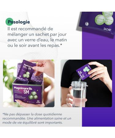  Magnimore B6 SM - Magnesium Citrate Malate with Active Vitamin B6 (P5P) - For Energy Muscle Recovery Nervous Health & Vitality - 30 Sachets - Buy Online on GoSupps.com
