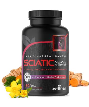 Sciatica Pain Relief Supplement - Support Lower Back Pain Relief, Sciatic Nerve Pain Relief, Fibromyalgia Relief & Piriformis Syndrome Relief - Natural Pain Relief Supplements w/ Vitamins & Herbs