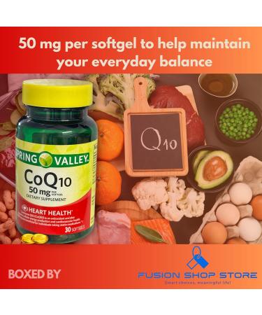 C0q10 50mg- 30 softgels (Pack of 1) Boxed by Fusion Shop Store - Buy Online on GoSupps.com