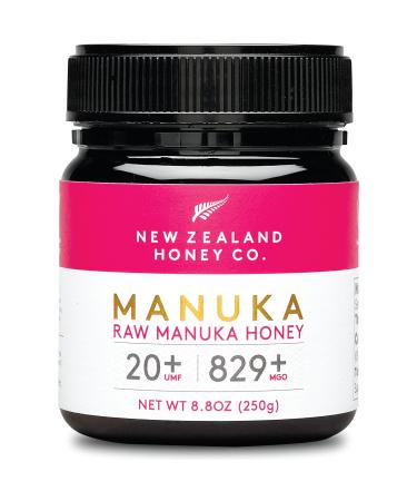 New Zealand Honey Co. Raw Manuka Honey UMF 20+ | MGO 829+, UMF Certified / 8.8oz Manuka UMF 20+ 8.8 Ounce (Pack of 1)