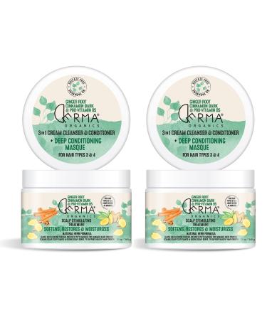 Derma Organics-Scalp Stimulating Growth Treatment (340g/12oz) for Seborrheic Dermatitis Psoriasis Fuller Longer & Nourished Hair (Pack of 2)