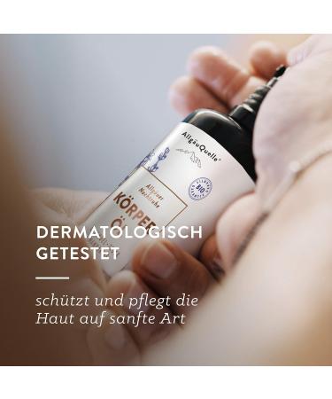 Allg gequelle Bio Body Oil Night Rest | 100% Natural Essential Oils | Lavender Cedar Tangerine | Moisturizing Care Oil with Sesame Jojoba Avocado & Shea - 100ml - Buy Online on GoSupps.com