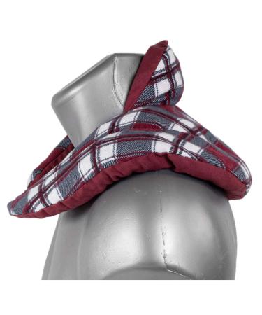 Neck horns with stand -up collar cherry stone pillow - neck pillow warming pillows - a very comfortable neck warmer - Flanel caro -red cherry kernels