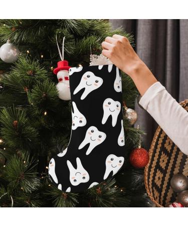 Dental Dentist Winter Festival Fashion Tube Stocking Christmas Fireplace Decor Sock 18"x11" - Buy Online on GoSupps.com