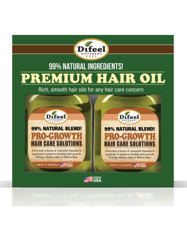 Difeel 99% Natural Moisturizing Hair Care Solutions - Pro-Growth 7.1 oz. - Deluxe 2-PC Gift Set