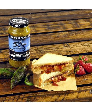 Hatch Valley 505 Southwestern Medium Flame Roasted Green Chile - 2 Jars (40oz/1.13kg) - Buy Online on GoSupps.com