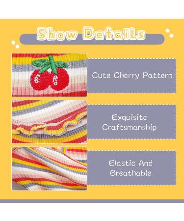 PETPUBGNZS Cute Dog Dress for Small Dogs Girl Birthday Puppy Clothes Spring Summer Dog Outfits Rainbow Colorful Striped Cherry Princess Pet Tutu Skirt Doggie Cat Chihuahua Yorkies Dresses XL (Suggest 10-14 lbs) Red - Buy Online on GoSupps.com