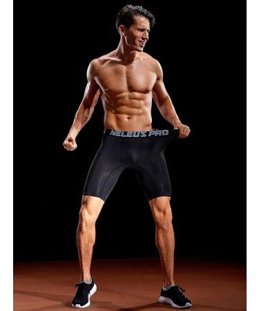 NELEUS Men's 3-Pack Performance Compression Shorts Large 6028 - Black - Buy Online on GoSupps.com