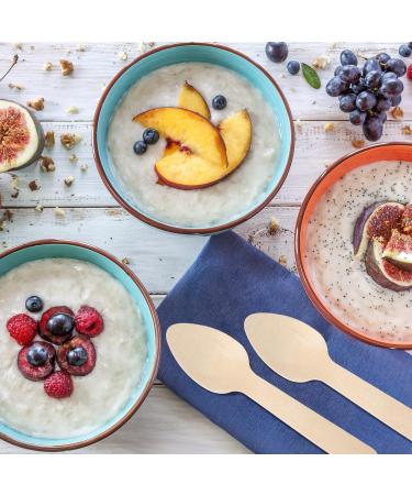 Disposable Wooden Spoon 300 Pack Mini Ice Cream Spoons Eco Friendly Birchwood Tasting Spoon Biodegradable Compostable Wood Cutlery for Dessert Cake Party Picnic Hand Crafts - 4.33 Inch - Buy Online on GoSupps.com