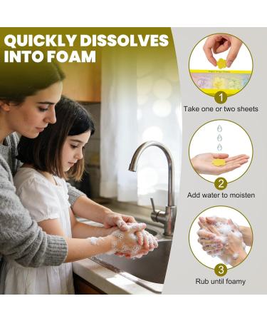 EQITG Portable Paper Soap Sheets for Travel 400 Pcs Disposable Hand Soap Strips Mini Soluble Washing Paper for Camping Hiking Outdoor Essentials & Guest Favors - Buy Online on GoSupps.com