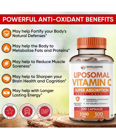 Grass Fed Desiccated Beef Liver Capsules (180 Pills 750mg Each) + Liposomal Vitamin C Capsules (200 Pills 1500mg Buffered) High Absorption VIT C Bundle - Buy Online on GoSupps.com