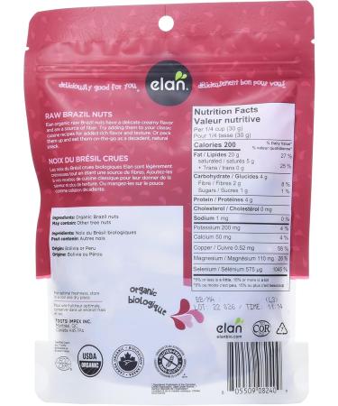 ELAN Organic Raw Brazil Nuts Non-GMO Vegan Gluten-Free Kosher 185g & ELAN Organic Mango Slices No Sugar Added Non-GMO Vegan Gluten-Free Kosher 125 g - Buy Online on GoSupps.com