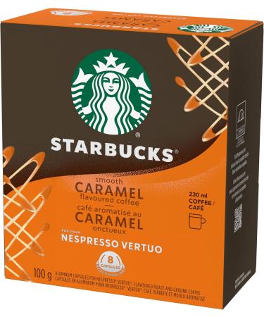 Starbucks By Nespresso Espresso Roast Coffee Pods & Smooth Caramel For NESPRESSO VERTUO Flavoured Blonde Roast Notes of Buttery Caramel and Vanilla NESPRESSO Coffee Capsules 8 ct Coffee + Blonde Roast - Buy Online on GoSupps.com