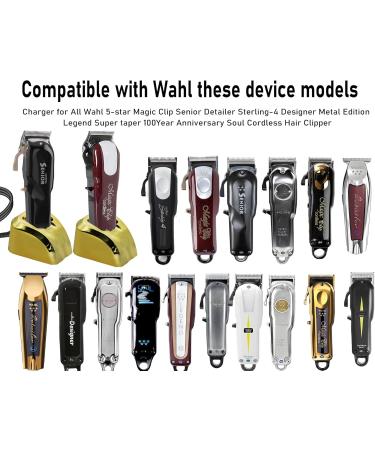 Hair Clippers Charging Stand KAYNWAY Professional Upgrade Charger Dock for Wahl Cordless 5-Star Magic Clip Senior Rapid Clip Sterling-4 Clipper Charging Base Station (Gold) - Buy Online on GoSupps.com